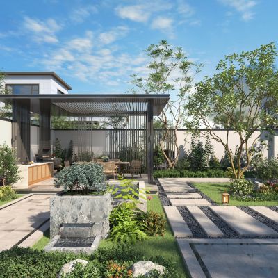现代别墅庭院景观