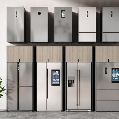 双开门冰箱 冰柜 3D模型