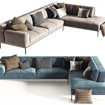 现代布艺多人转角沙发，多人沙发，布艺沙发，休闲沙发，接待沙发，组合沙发