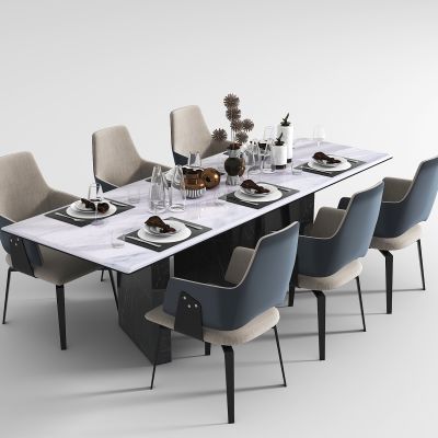 现代餐桌椅组合