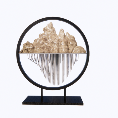 室内禅意摆件组合SU模型