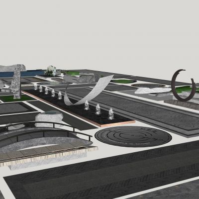 景观微地形 铺装