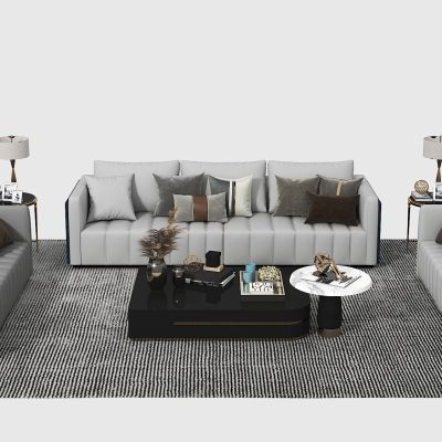 简欧沙发茶几组合