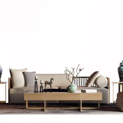 新中式沙发茶几