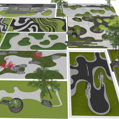景观微地形 铺装
