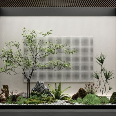 现代假山植物小品