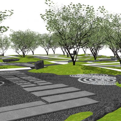 景观微地形 铺装