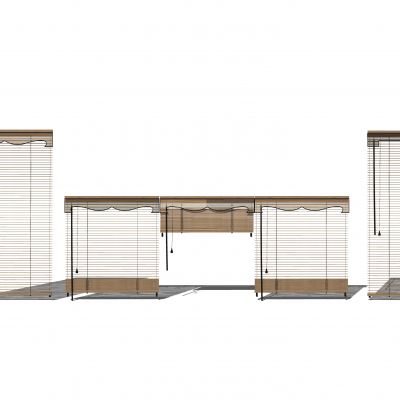 现代百叶帘卷帘竹帘遮阳帘百叶窗