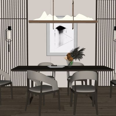 现代室内餐桌椅