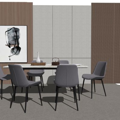 现代室内餐桌椅