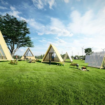 现代露营公园景观帐篷