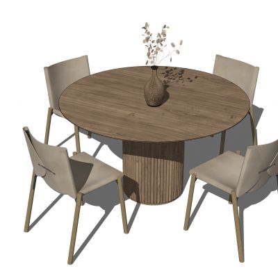 现代室内餐桌椅