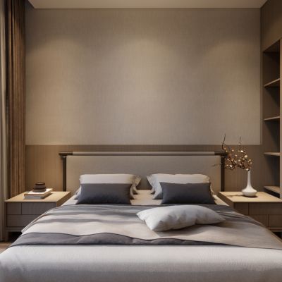 现代侘寂风家居卧室