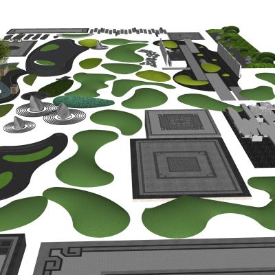 景观微地形 铺装