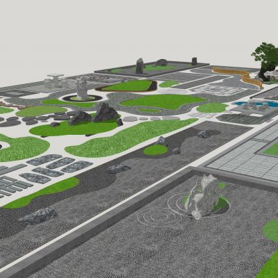 景观微地形 铺装