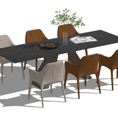 现代室内餐桌椅