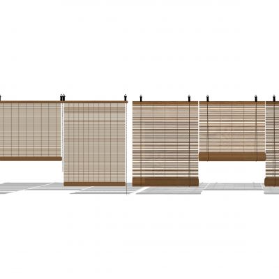 现代百叶帘卷帘竹帘遮阳帘百叶窗