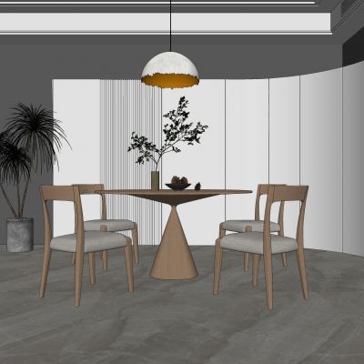现代室内餐桌椅