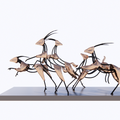 室内禅意摆件组合SU模型