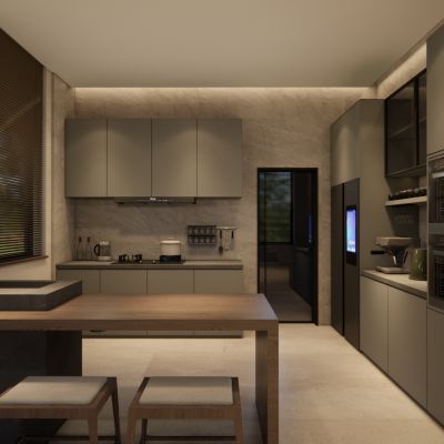 现代侘寂风家居厨房