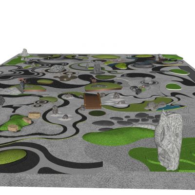 景观微地形 铺装