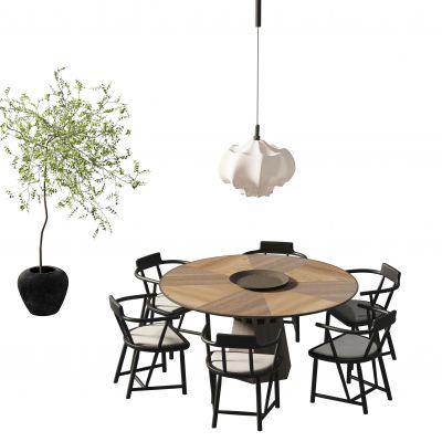 新中式餐桌椅组合