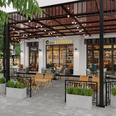 工业风咖啡店，咖啡馆