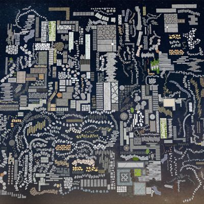 景观微地形 铺装