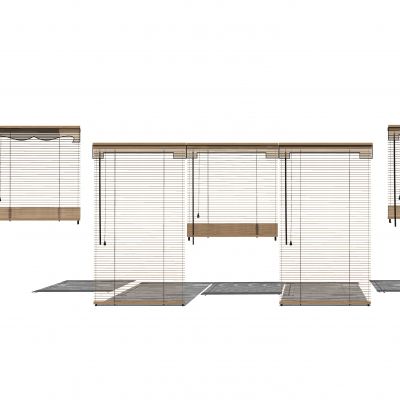 现代百叶帘卷帘竹帘遮阳帘百叶窗