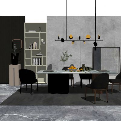 现代室内餐桌椅