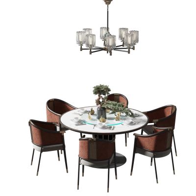 新中式餐桌椅组合