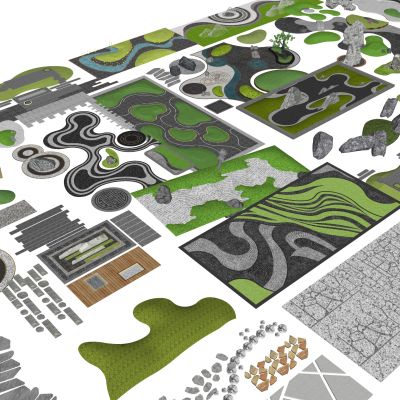 景观微地形 铺装