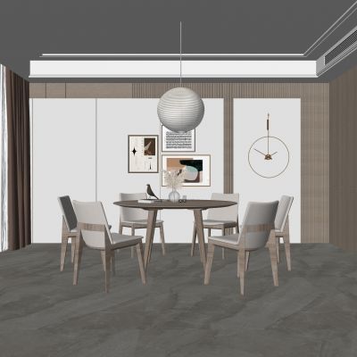 现代室内餐桌椅