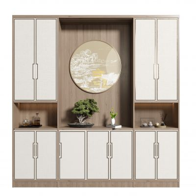 新中式装饰柜 入户鞋帽柜