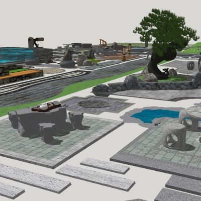 景观微地形 铺装