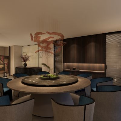 现代侘寂风家居餐厅