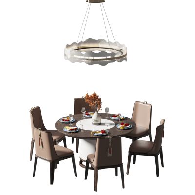 新中式餐桌椅组合