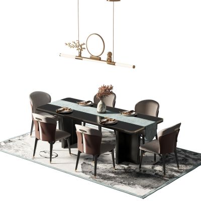 新中式餐桌椅组合