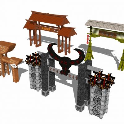 农具农家乐小品