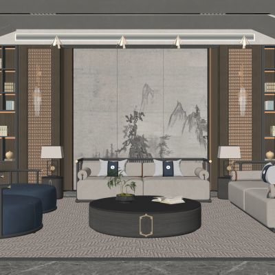 新中式沙发组合