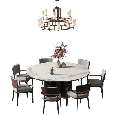 新中式餐桌椅组合