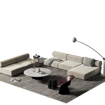 现代沙发茶几组合