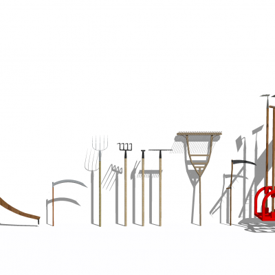 农具农家乐小品