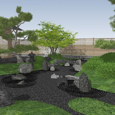 日式庭院 别墅花园