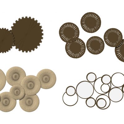 新中式墙面装饰小品