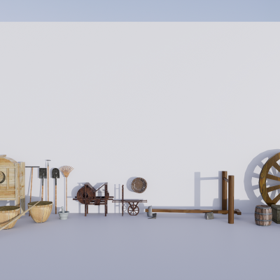 农具农家乐小品