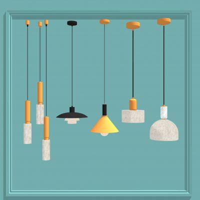 现代轻奢金属吊灯艺术异形灯水晶客厅餐厅灯具组合