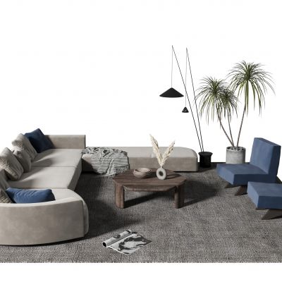 现代沙发茶几组合