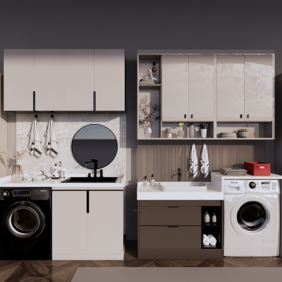 现代电器组合 洗衣机SU模型