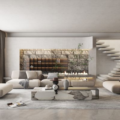 侘寂风格的客厅